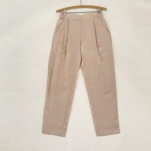 All Saints Sz 0 Aleida Tri Pleated High Rise‎ Tapered Trouser Pants Dusty Rose